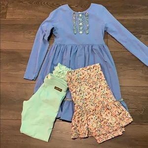 Girls top with 2 pants